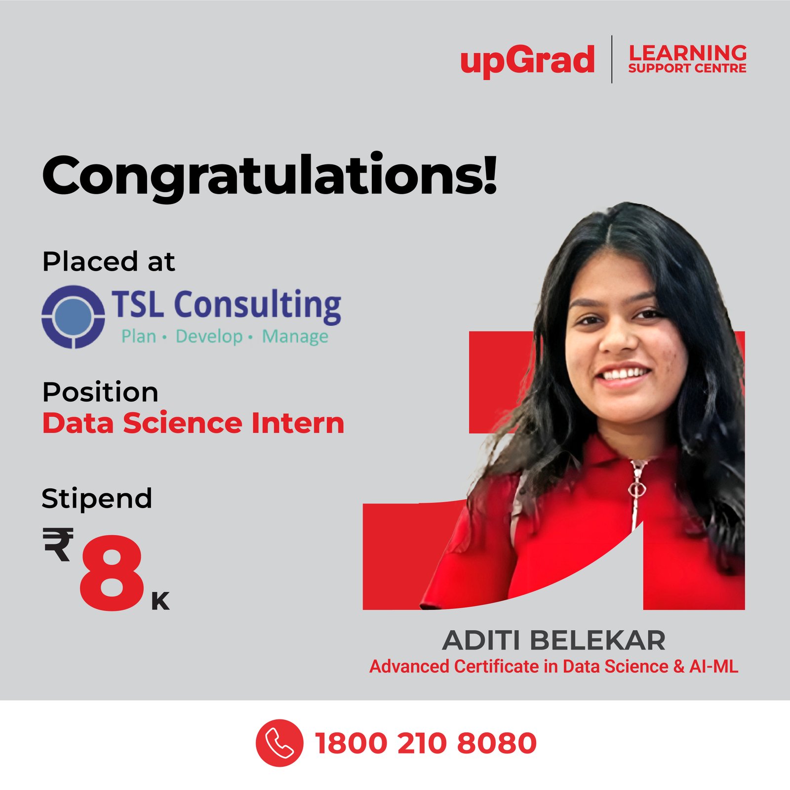 ADITI BELEKAR placed at TSL Consulting.